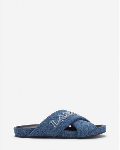 Lanvin Tinkle Sandals In Denim - Blue