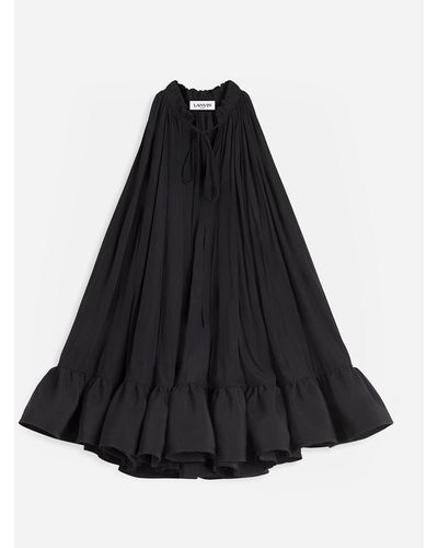 Lanvin Short Dress With Ruffles - Black