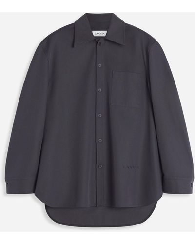 Lanvin Oversized Cocoon-style Shirt - Blue