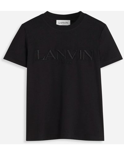 Lanvin Classic Fit Embroidered T-shirt - Black