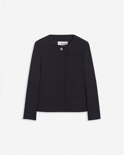 Lanvin Cropped Fitted Jacket - Blue