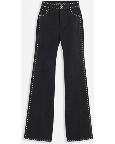 Lanvin X Future Flared Pants With Studs - Black
