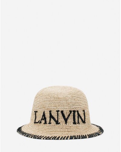 Lanvin Raffia Bucket Hat - Natural