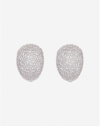 Lanvin Haute Séquence Rhinestone Earrings - White