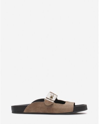 Lanvin Tinkle Suede Sandals - Brown