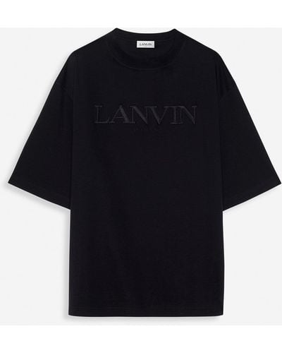 Lanvin Oversized Paris Embroidered T-shirt - Blue