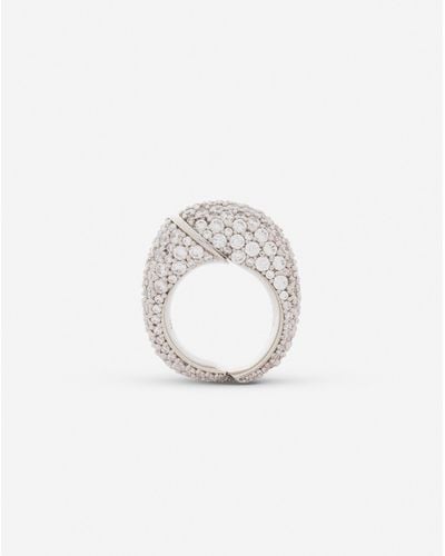 Lanvin Haute Séquence Rhinestone Ring - White