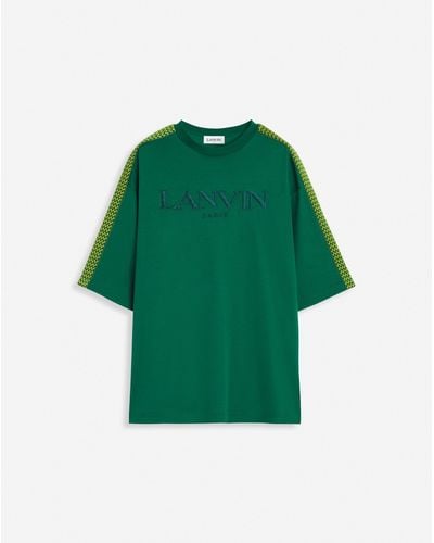 Lanvin Curb Side Embroidered Loose-fitting T-shirt - Green
