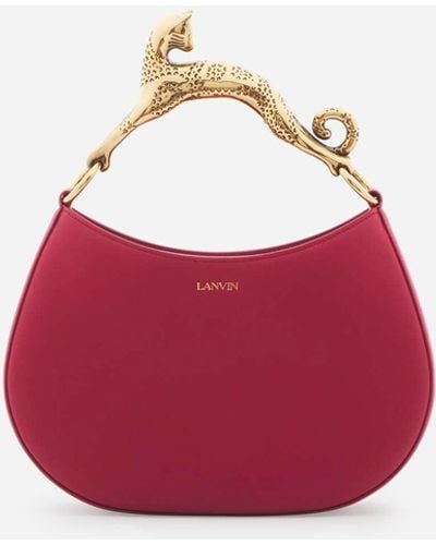 Lanvin Hobo Cat Leather Bag - Pink