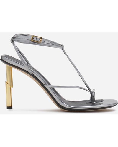 Lanvin Séquence By Sandals In Metallic Leather - White