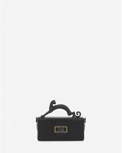 Lanvin Nano Pencil Cat Leather Bag - Black