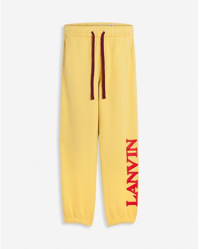 Lanvin X Future Unisex Logo Jogging Pants - Yellow
