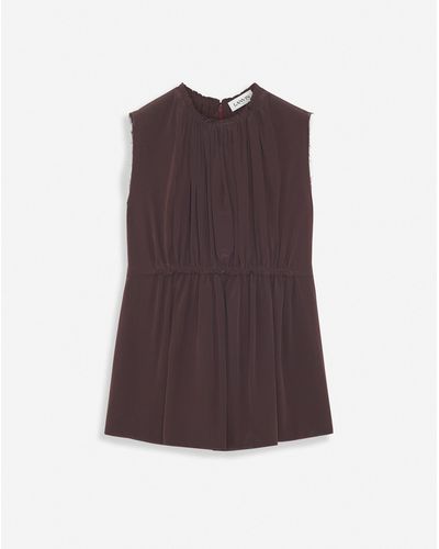 Lanvin Fitted Sleeveless Top - Purple