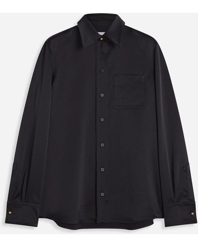 Lanvin Solid-color Satin Shirt - Blue