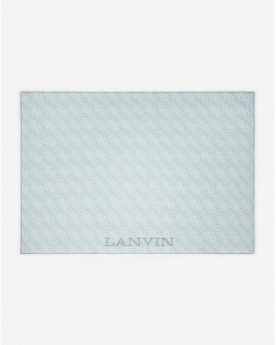 Lanvin Leaf Motif Cotton Pareo - Blue