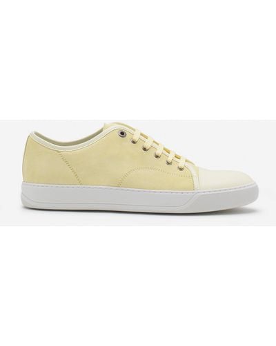 Lanvin Dbb1 Leather And Suede Sneakers - Multicolor