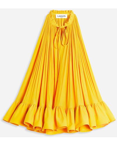 Lanvin Short Dress With Ruffles - Yellow