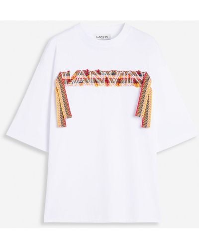 Lanvin Curb Lace Oversized T-shirt - White