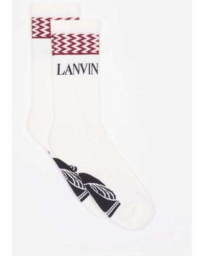 Lanvin Curb Socks - White