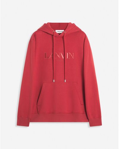 Lanvin Paris Embroidered Loose-fitting Hoodie