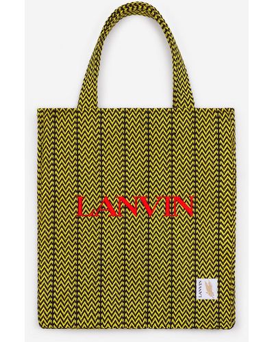Lanvin X Future Curb Cotton Tote Bag - Green