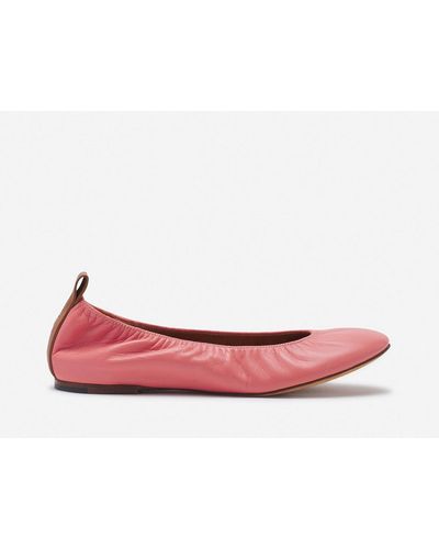 Lanvin The Leather Ballerina Flat - Pink