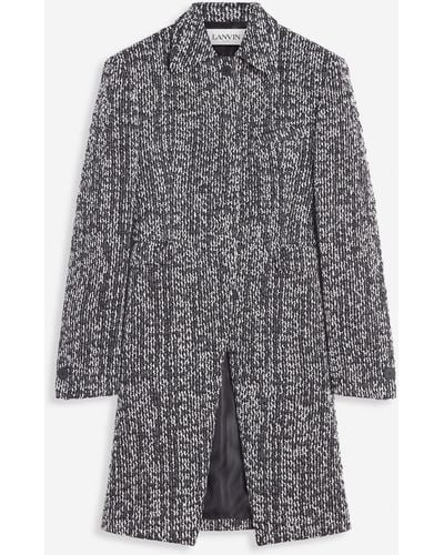 Lanvin Long Fit And Flare Jacket - Gray