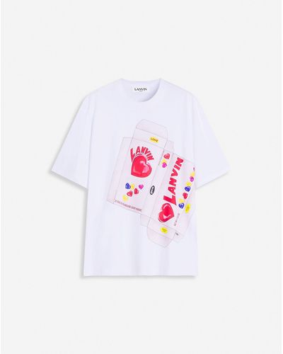 Lanvin Candy Print Straight Fit T-shirt - White