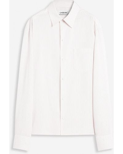 Lanvin Long-sleeved Shirt With Gusset - White