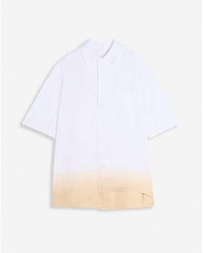 Lanvin Asymmetrical Shirt With A Gradient Effect - White