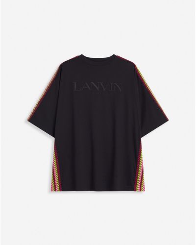 Lanvin Oversized Embroidered Side Curb T-shirt - Blue