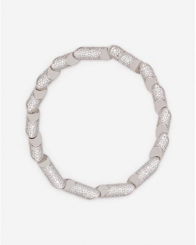 Lanvin Haute Séquence Rhinestone Necklace - White