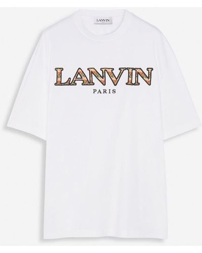 Lanvin Classic Curb Embroidered T-shirt - White