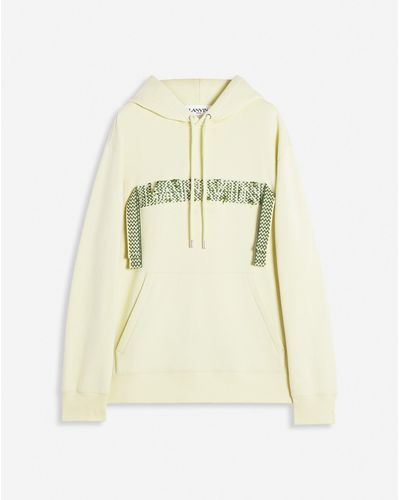 Lanvin Curb Lace Loose-fit Hoodie - Natural