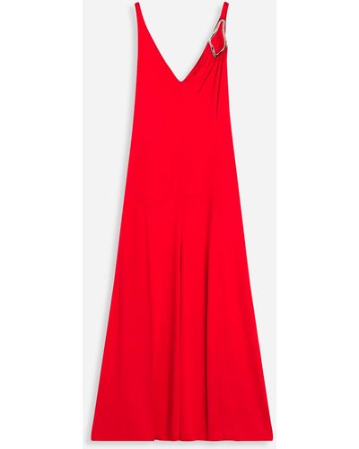 Lanvin Sleeveless Midi Dress - Red