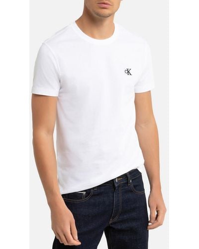Calvin Klein Camiseta con corte slim CK Essential - Blanco