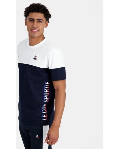 Le Coq Sportif Camiseta de cuello redondo colorblock - Blanco