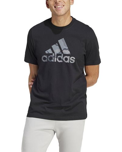 adidas Originals Camiseta de manga corta con logo de camuflaje - Negro
