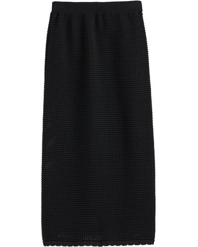 La Redoute Falda de tubo larga de punto - Negro