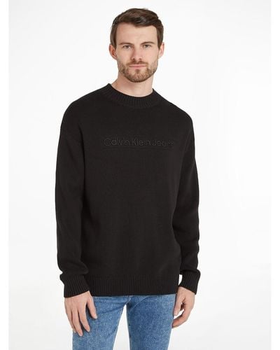 Calvin Klein Jersey ligero de cuello alto - Negro