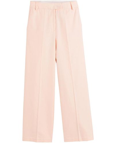 La Redoute Pantalón ancho de algodón y lino - Rosa