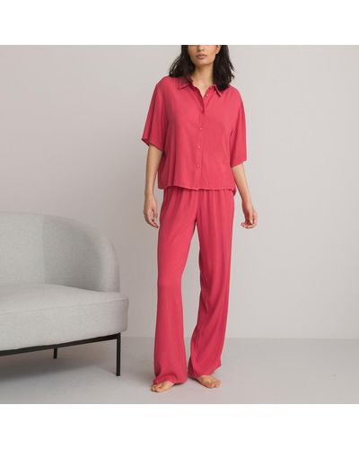 La Redoute Pijama de crespón - Rojo