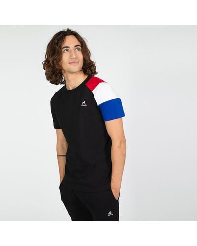 Le Coq Sportif Camiseta de cuello redondo y manga corta - Negro
