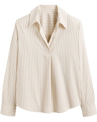 La Redoute Blusa amplia, estilo chaqueta, de rayas - Neutro
