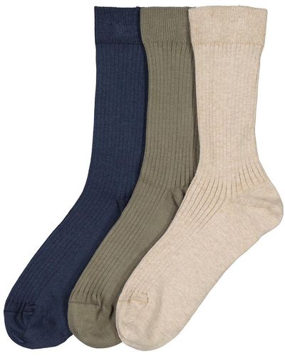 La Redoute Lote de 3 pares de calcetines lisos - Azul