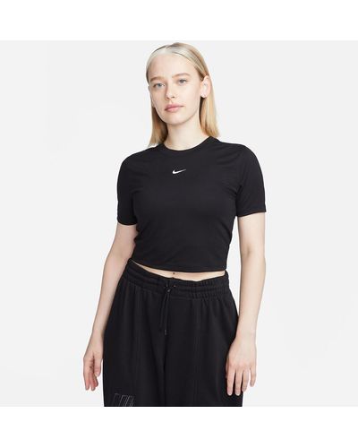 Nike Camiseta Essential slim crop - Negro