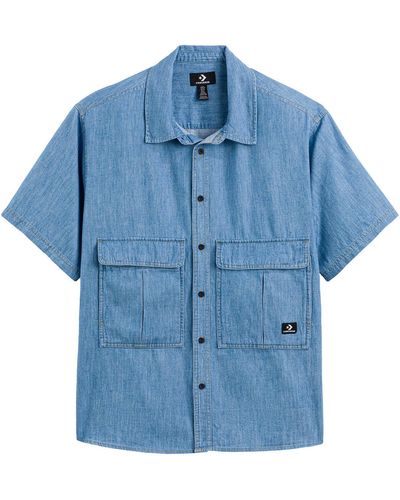 Converse Camisa con bolsillo - Azul