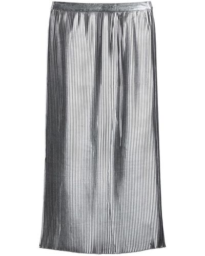 La Redoute Falda recta larga plisada y laminada - Gris