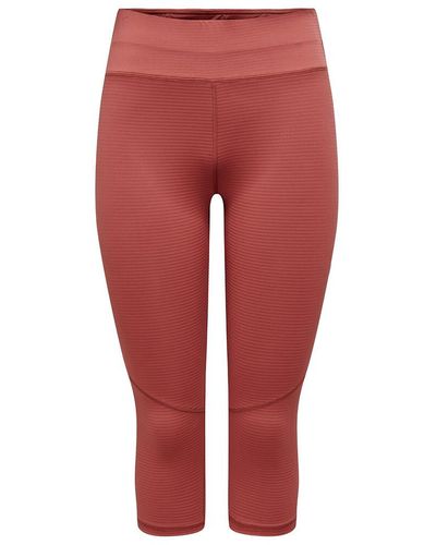 Only Play Leggings de entrenamiento 3/4 de talle alto Banza - Rojo