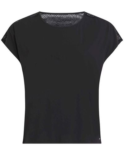 Calvin Klein Camiseta de pijama Sculpt Lace Lounge - Negro